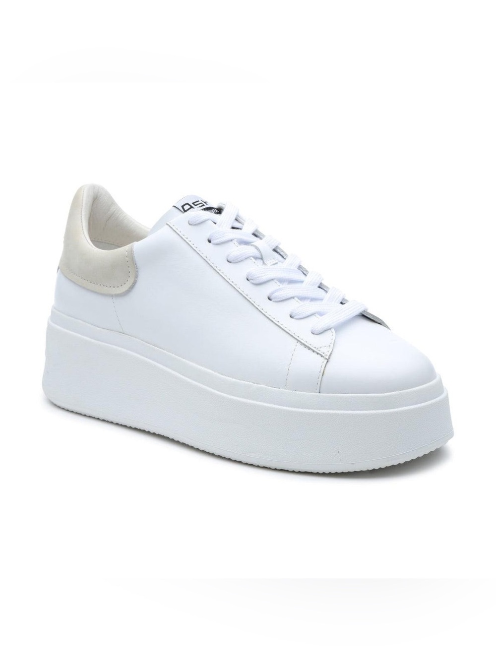 ASH Moby Platform Sneaker in White/Eggnog